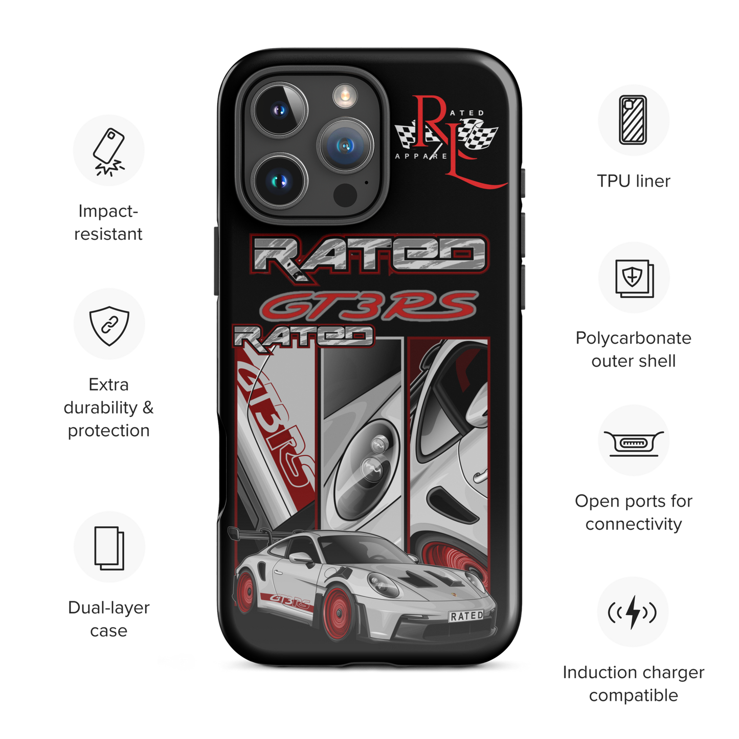 iPhone Heavy Duty Case (Rated 911 GT3RS)
