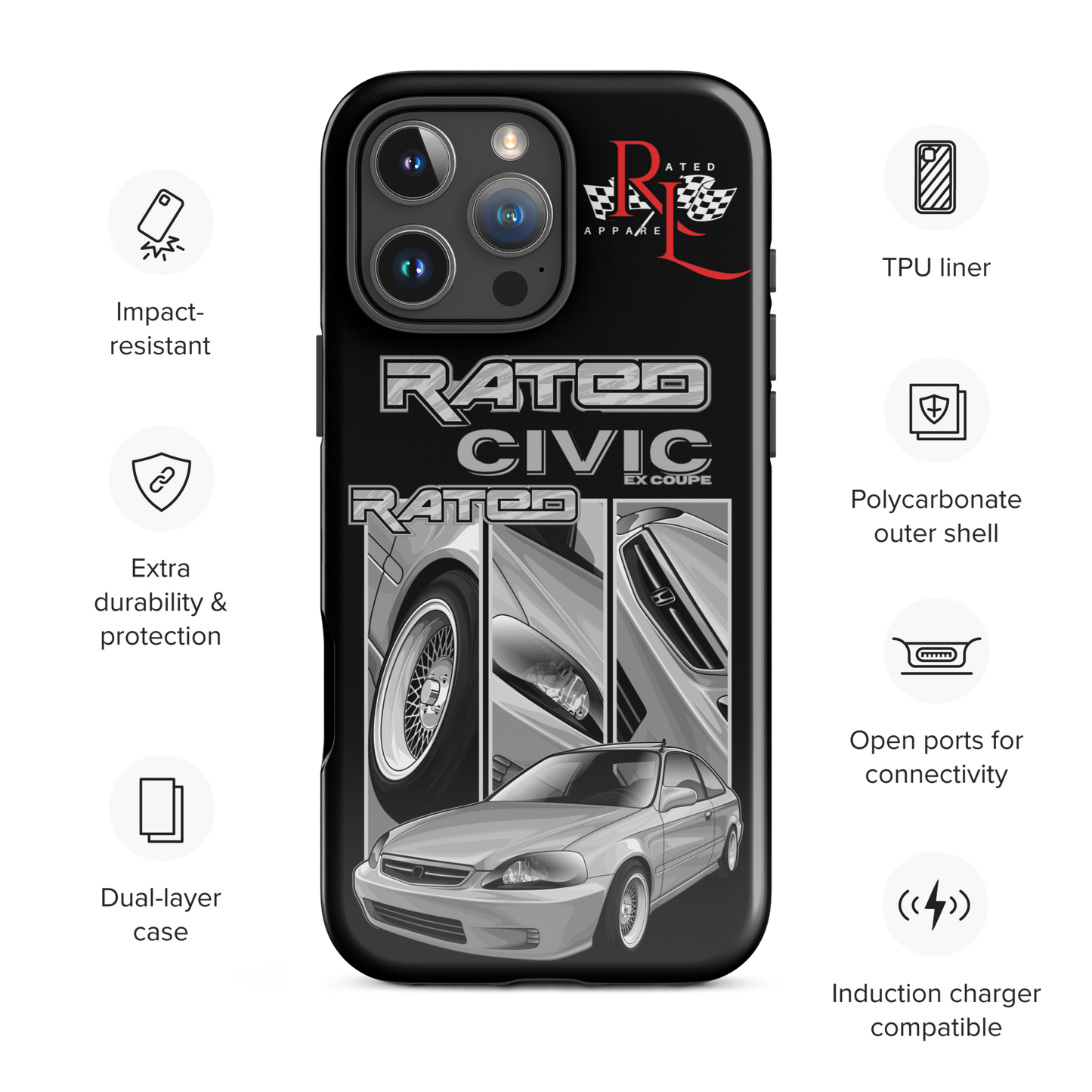 iPhone Heavy Duty Case (Rated Civic EX)