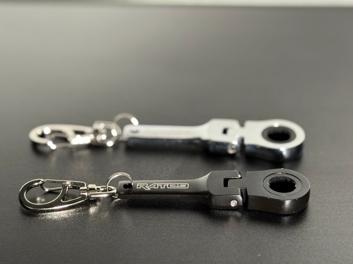 12 Point 10mm Stubby Flexible Head Ratcheting (Ratchet) Combination Metric Wrench Keychain