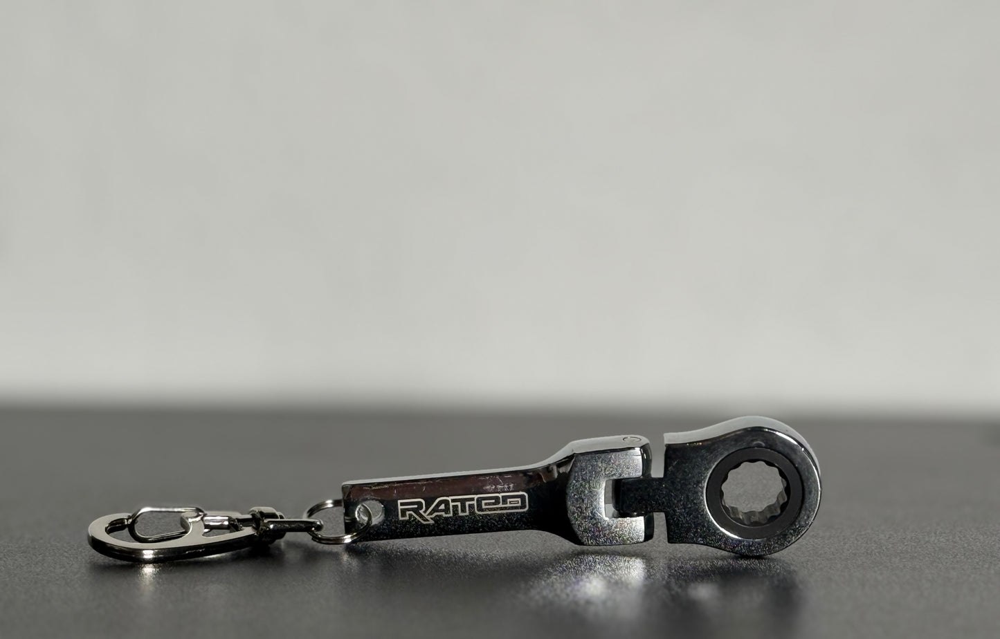 12 Point 10mm Stubby Flexible Head Ratcheting (Ratchet) Combination Metric Wrench Keychain