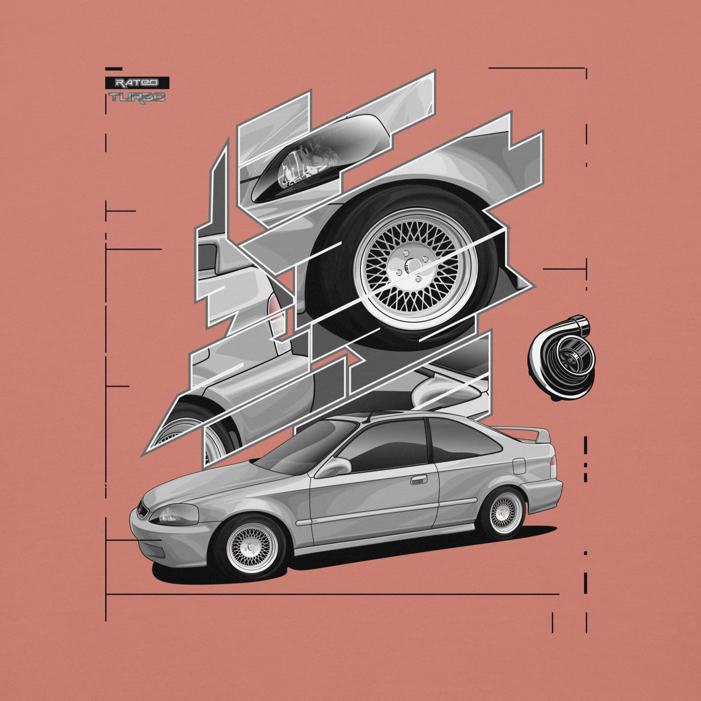 Rated *LIMITED* Civic EX Coupe Turbo Hoodie