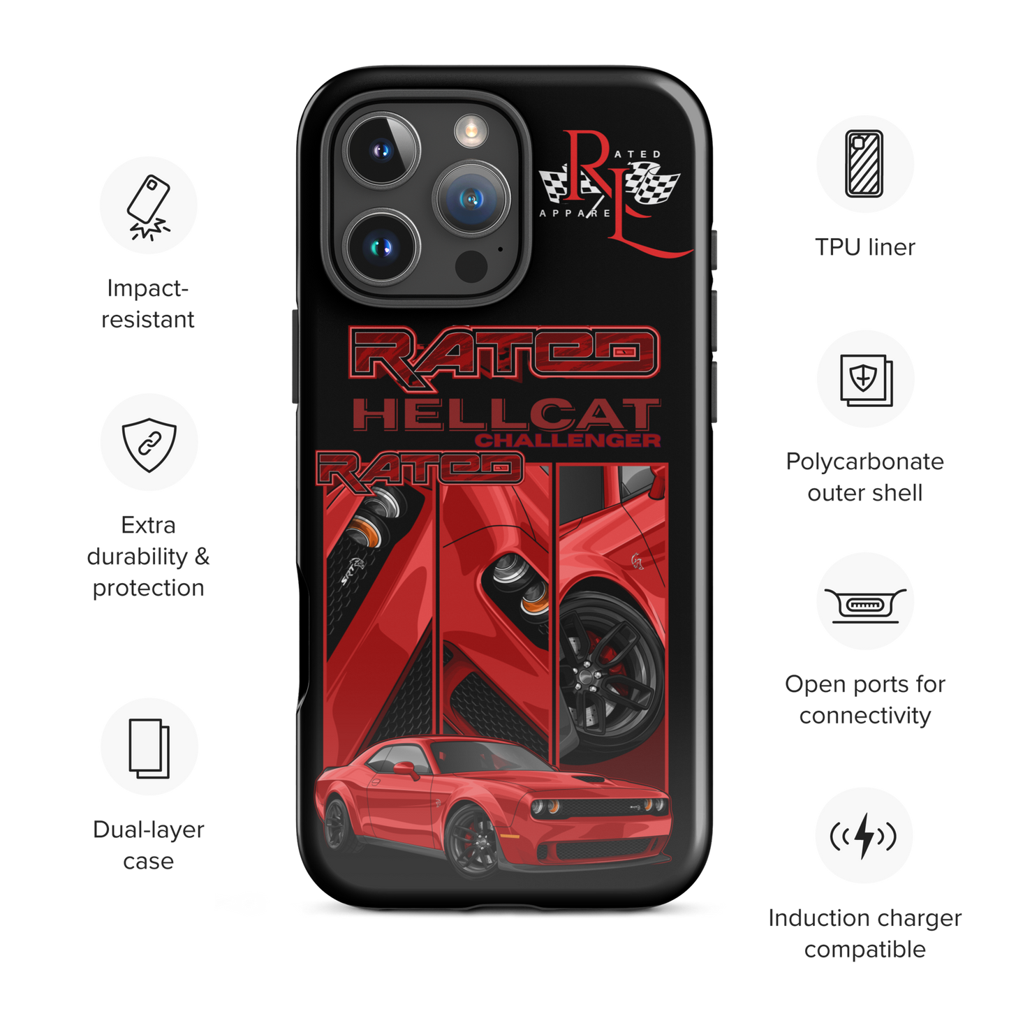 iPhone Heavy Duty Case (Rated Challenger Hell)