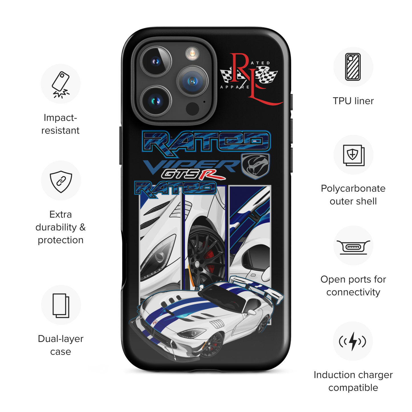 iPhone Heavy Duty Case (Rated Viper GTS-R)