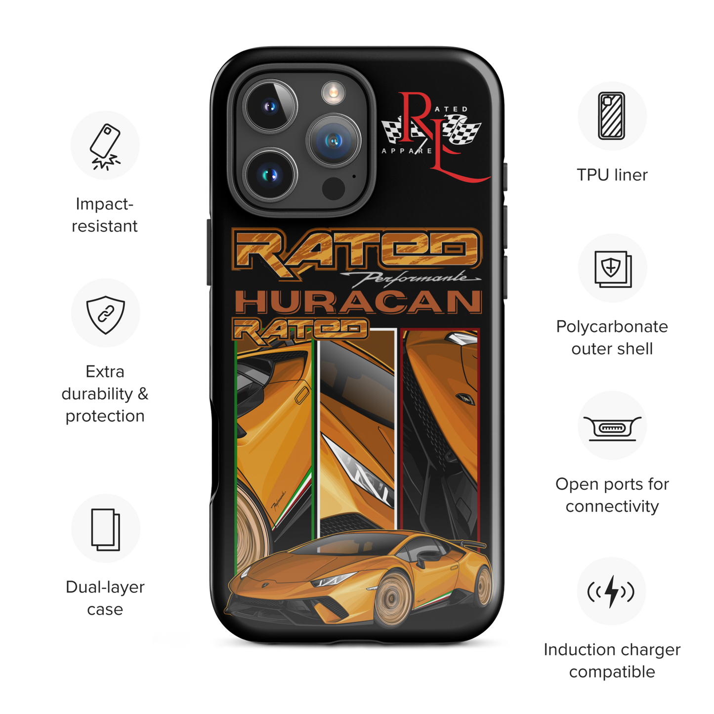 iPhone Heavy Duty Case (Rated Huracan Perf)